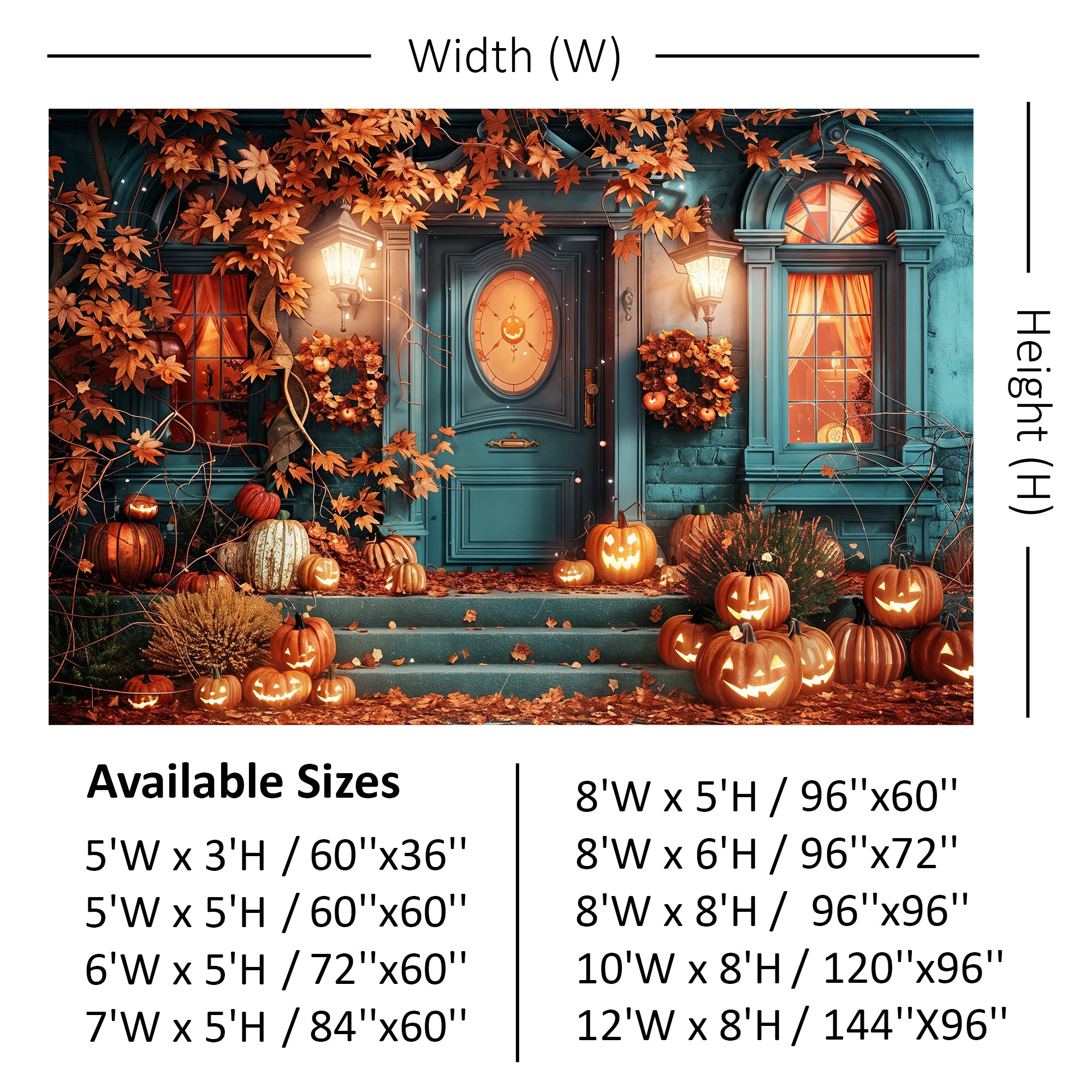 Enchanted Halloween Doorstep Backdrop