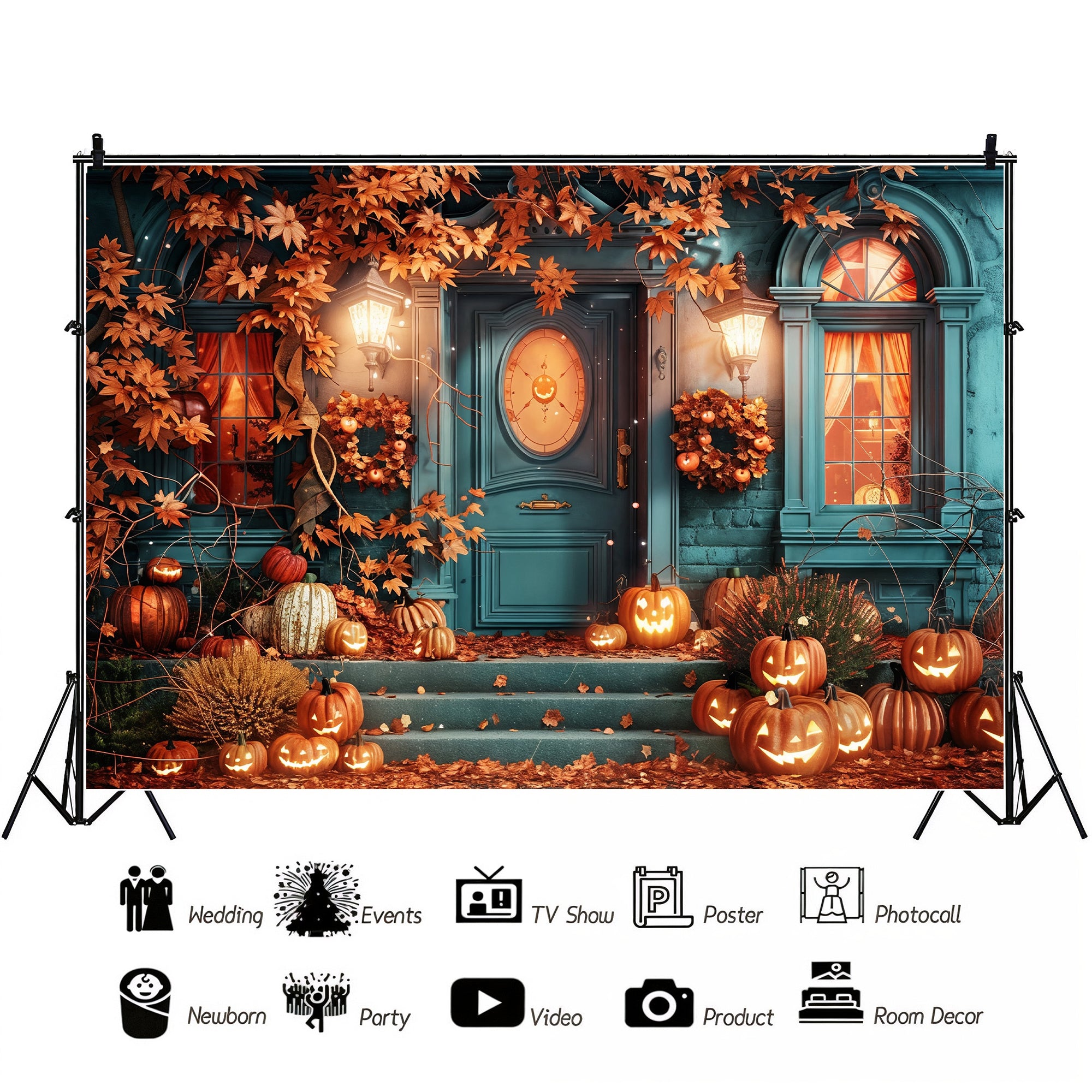 Enchanted Halloween Doorstep Backdrop