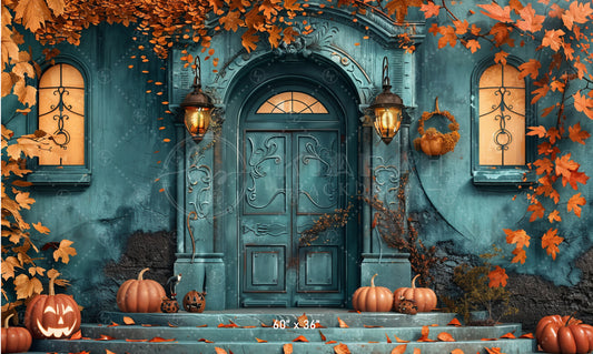 Haunted Autumn Manor Backdrop