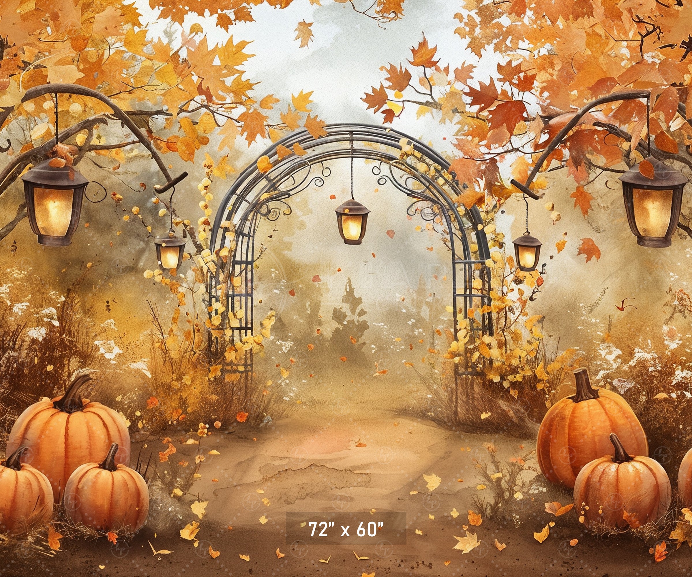 Autumn Lantern Archway Backdrop