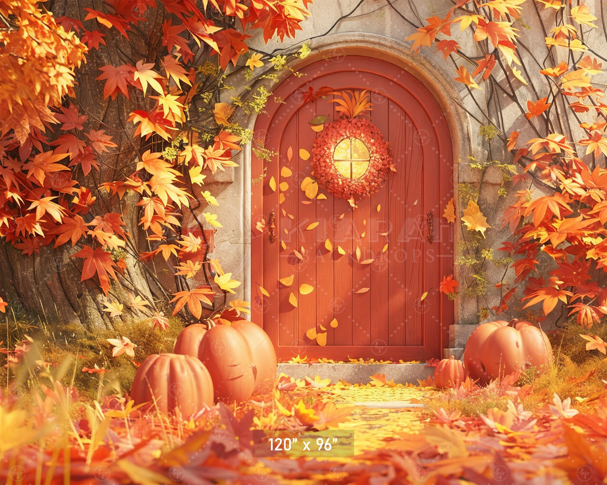 Autumn Enchanted Doorway Backdrop
