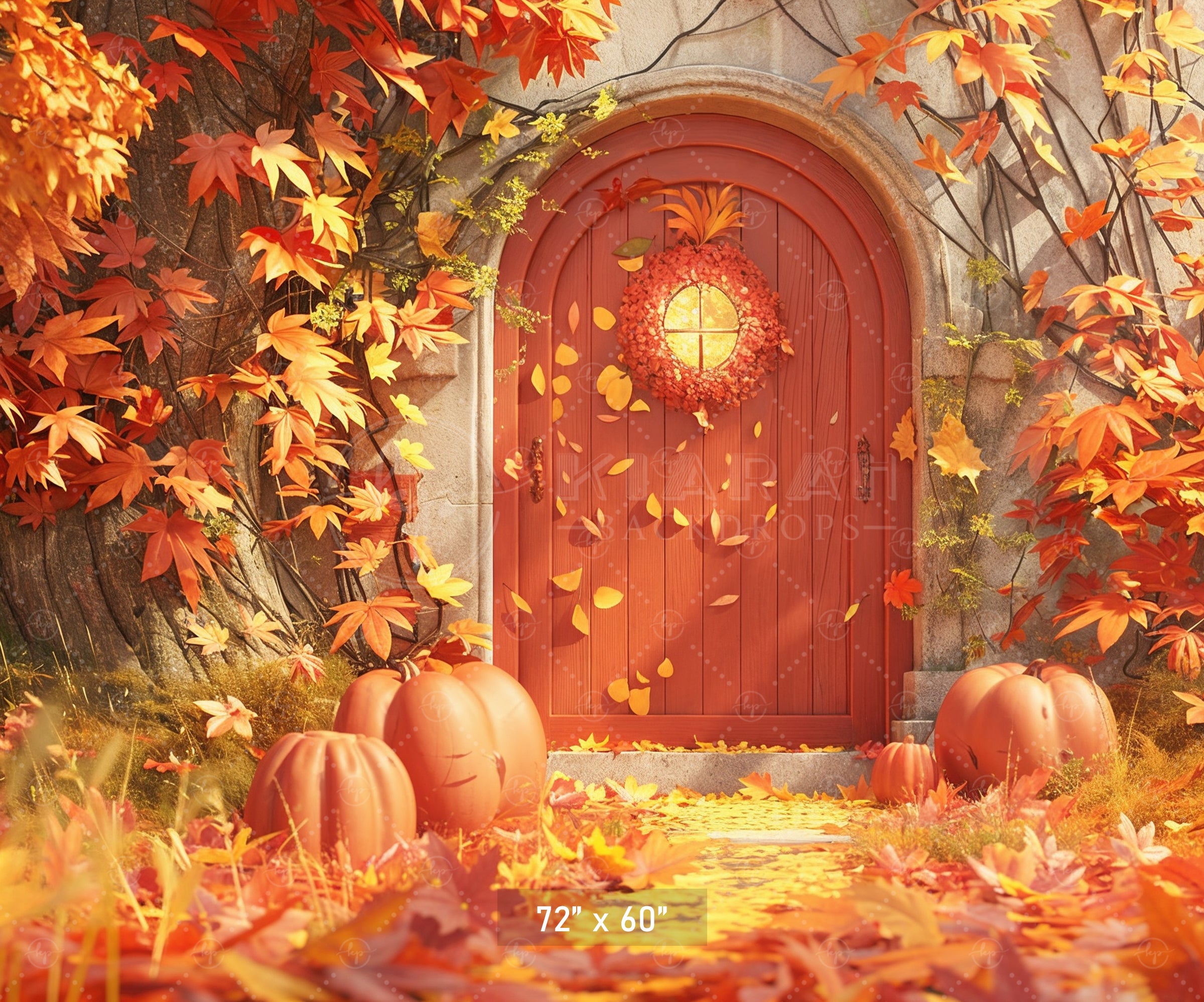 Autumn Enchanted Doorway Backdrop