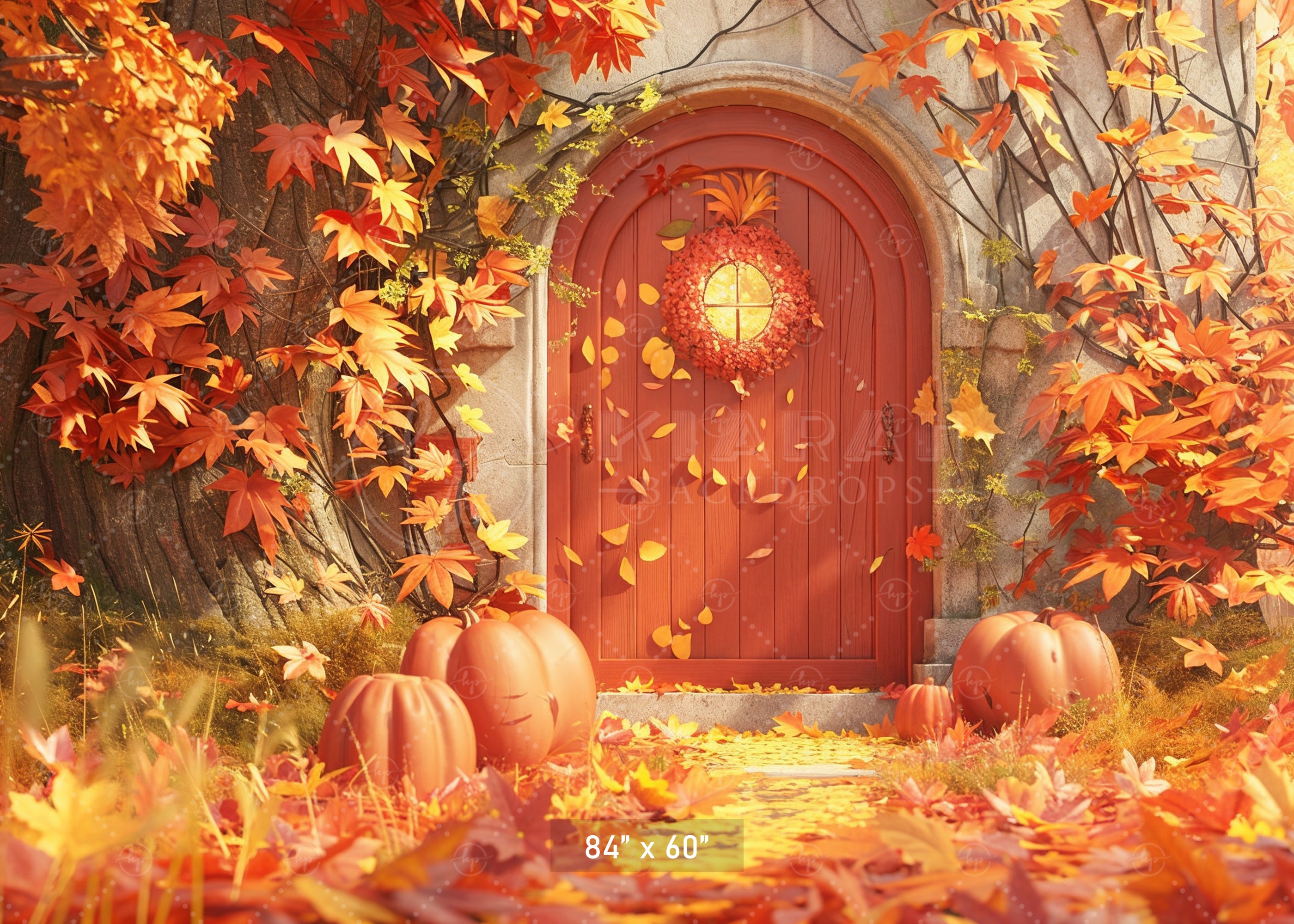 Autumn Enchanted Doorway Backdrop