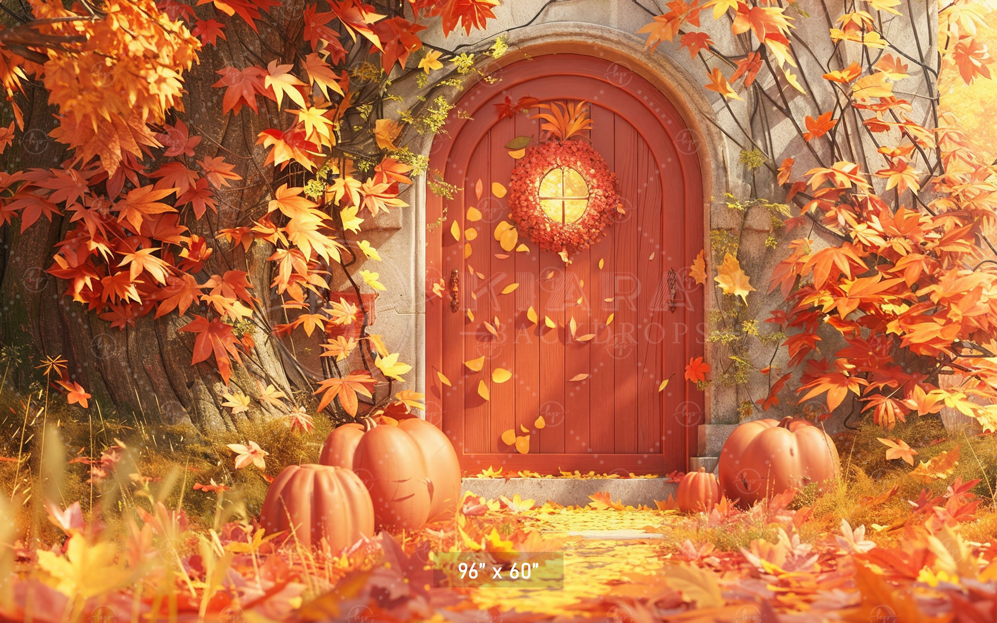 Autumn Enchanted Doorway Backdrop