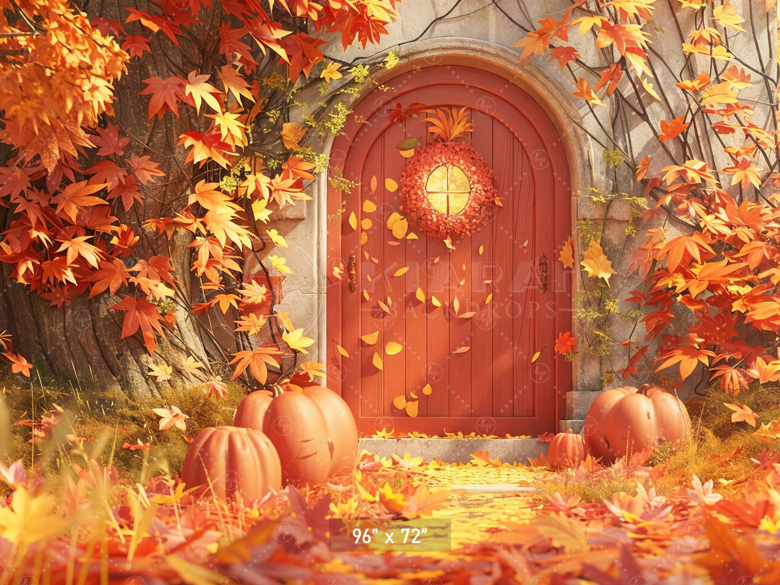 Autumn Enchanted Doorway Backdrop