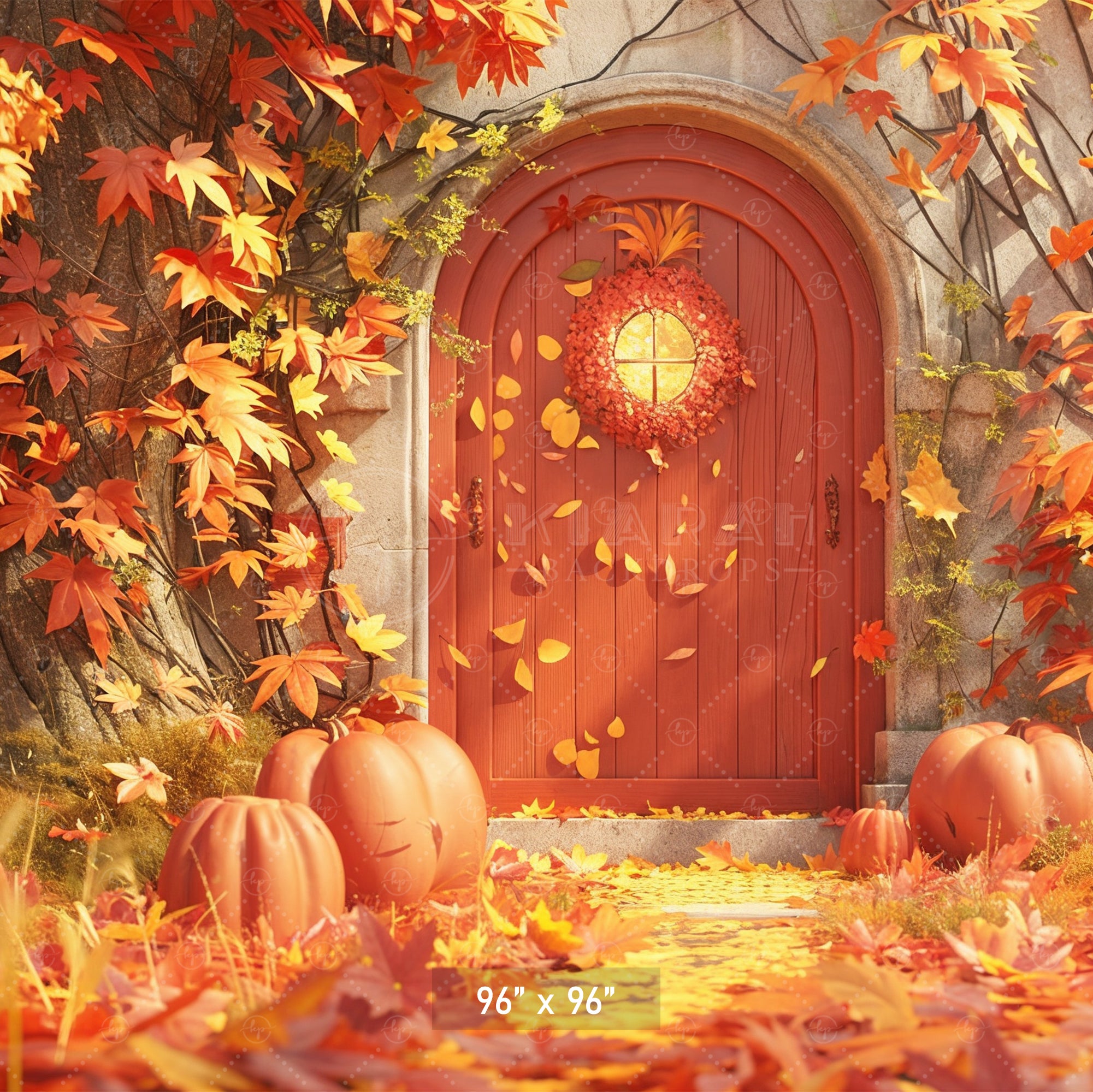 Autumn Enchanted Doorway Backdrop