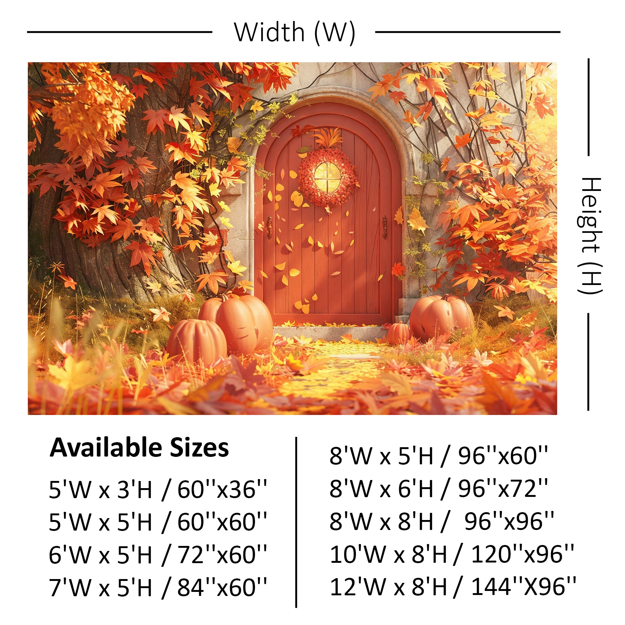 Autumn Enchanted Doorway Backdrop