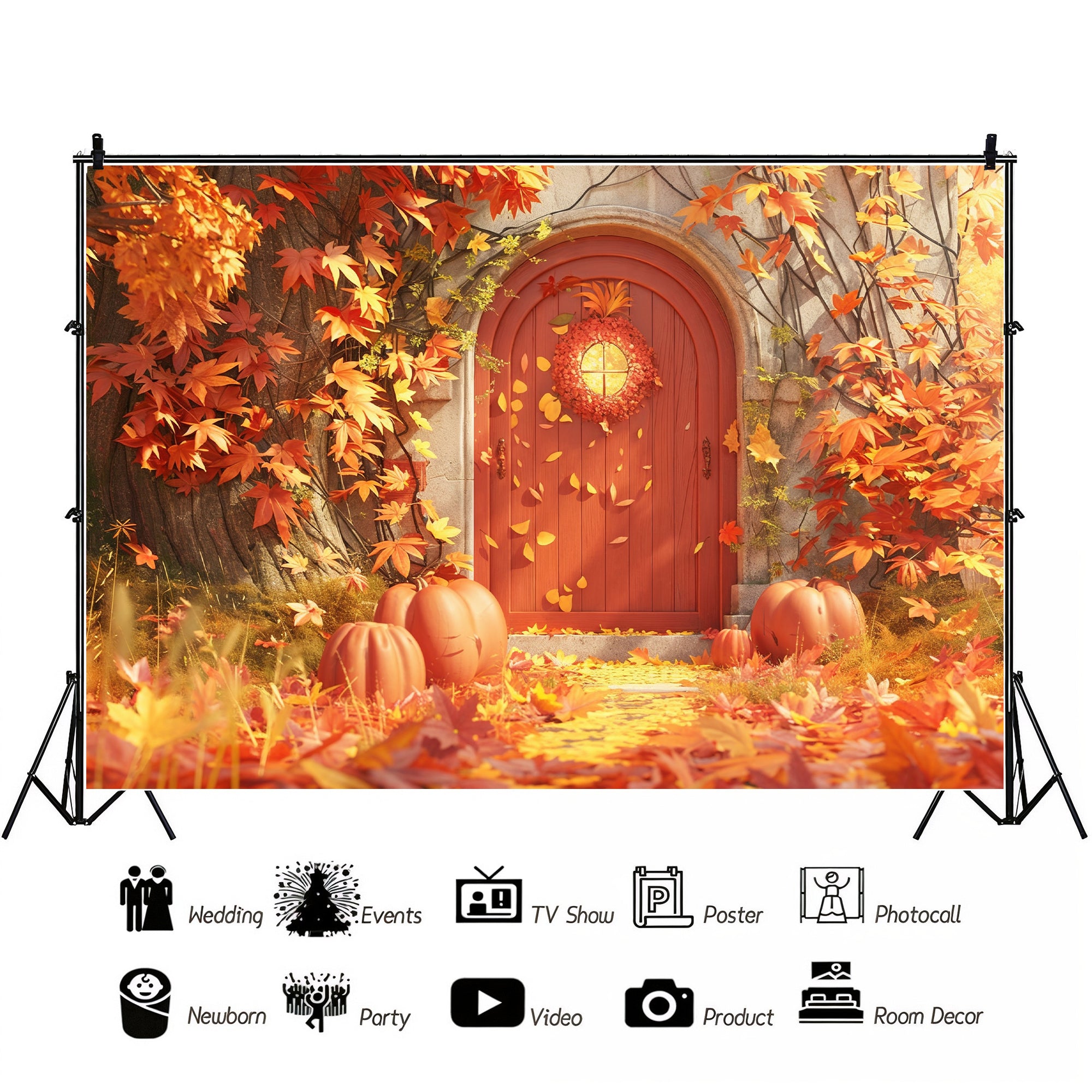 Autumn Enchanted Doorway Backdrop