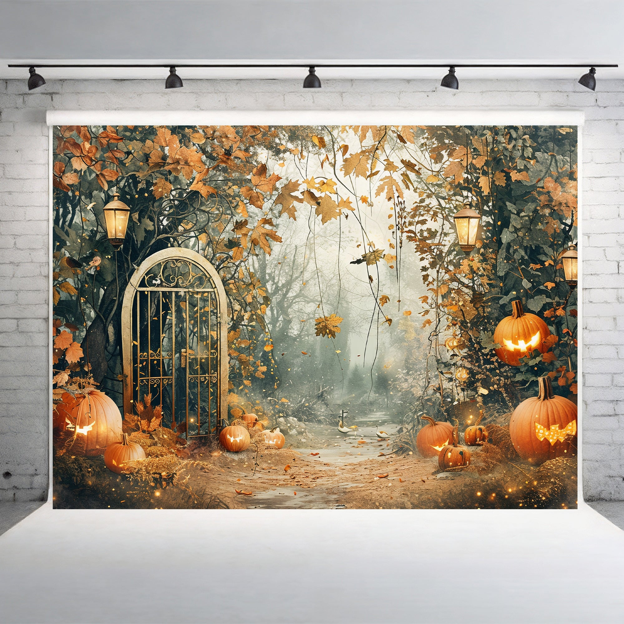 Spooky Forest Gate Backdrop