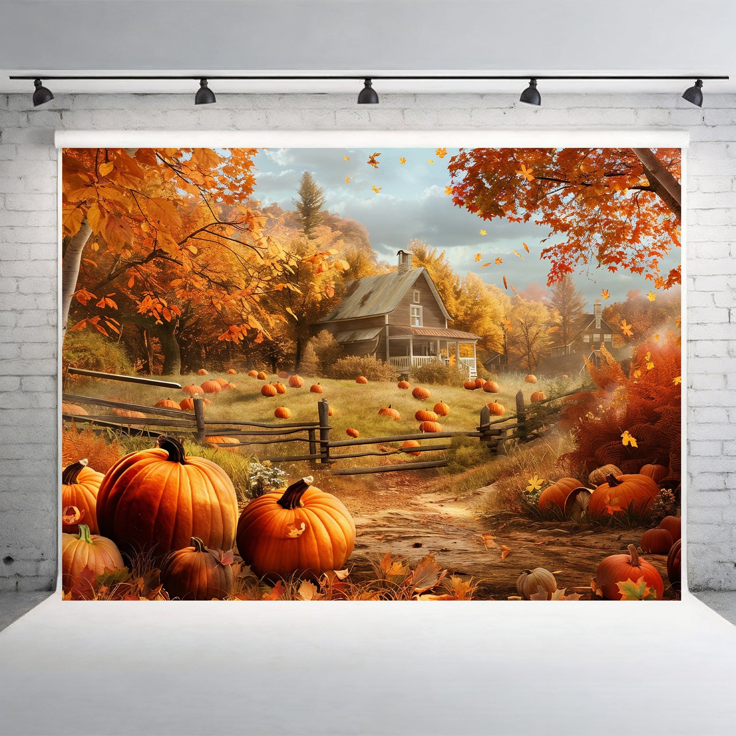 Pumpkin Patch Homestead Backdrop