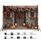 Rustic Autumn Doorway Backdrop