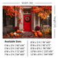 Festive Fall Red Doorway Backdrop