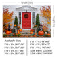 Festive Colonial Fall Porch Backdrop