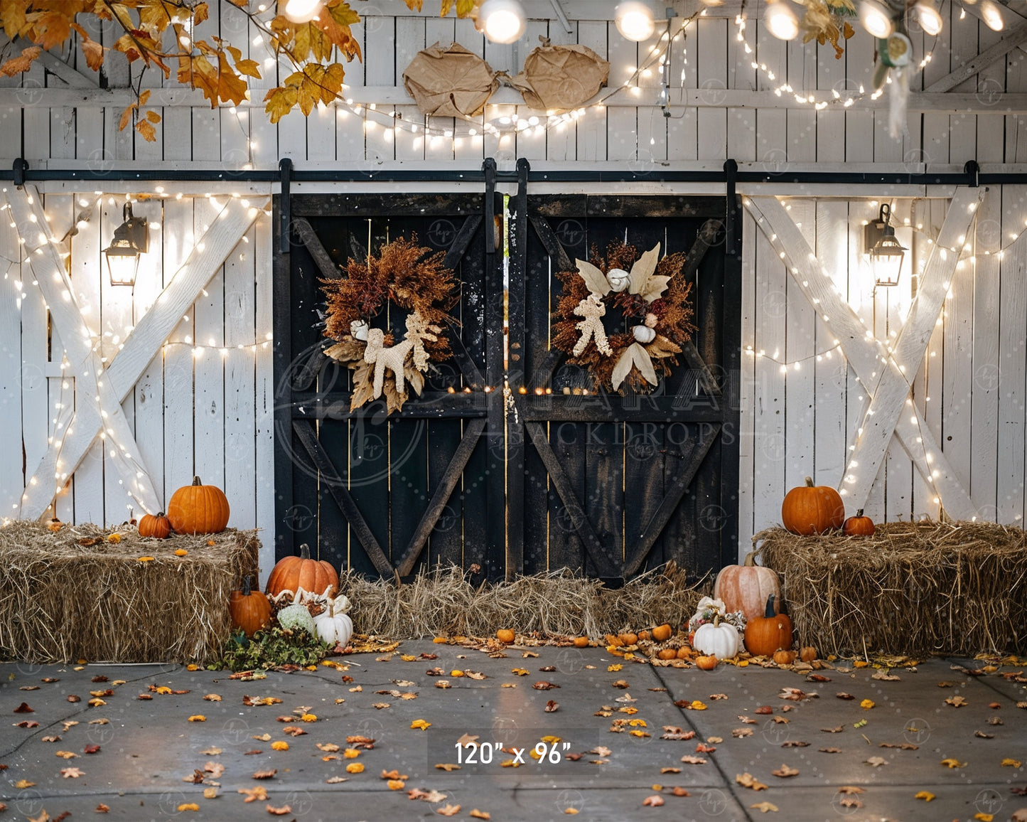 Rustic Fall Barn Backdrop