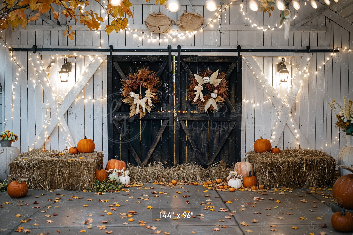 Rustic Fall Barn Backdrop