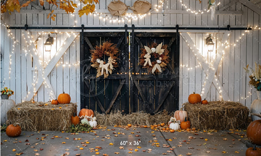 Rustic Fall Barn Backdrop