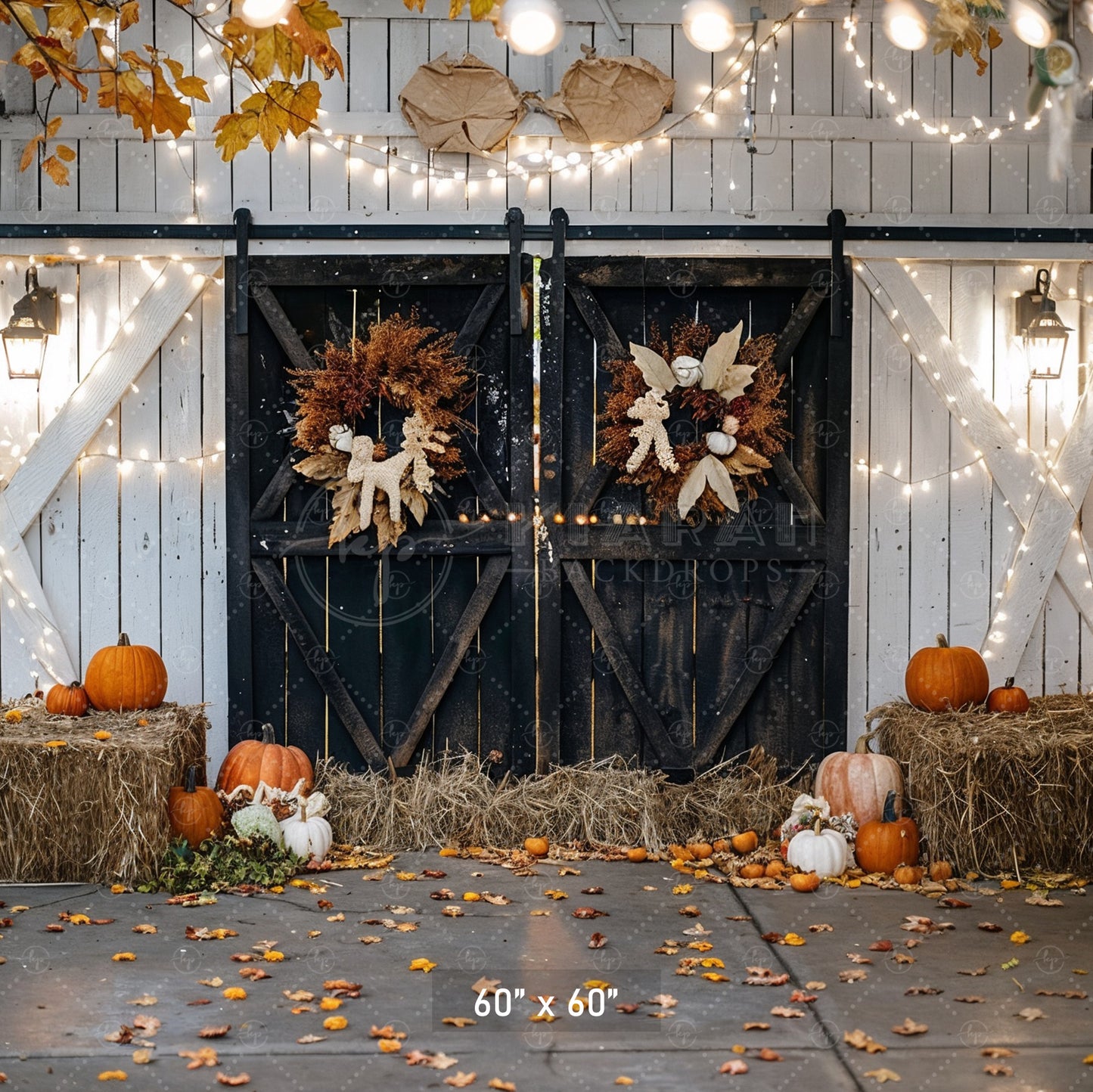 Rustic Fall Barn Backdrop