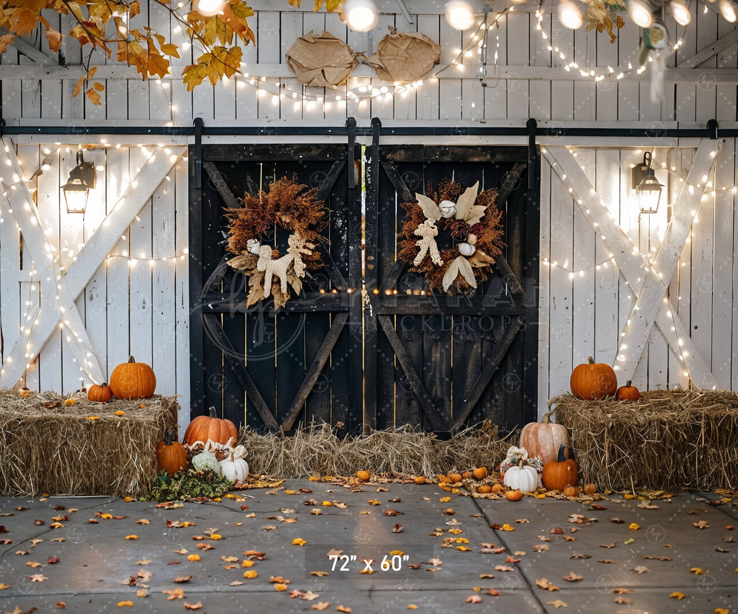 Rustic Fall Barn Backdrop