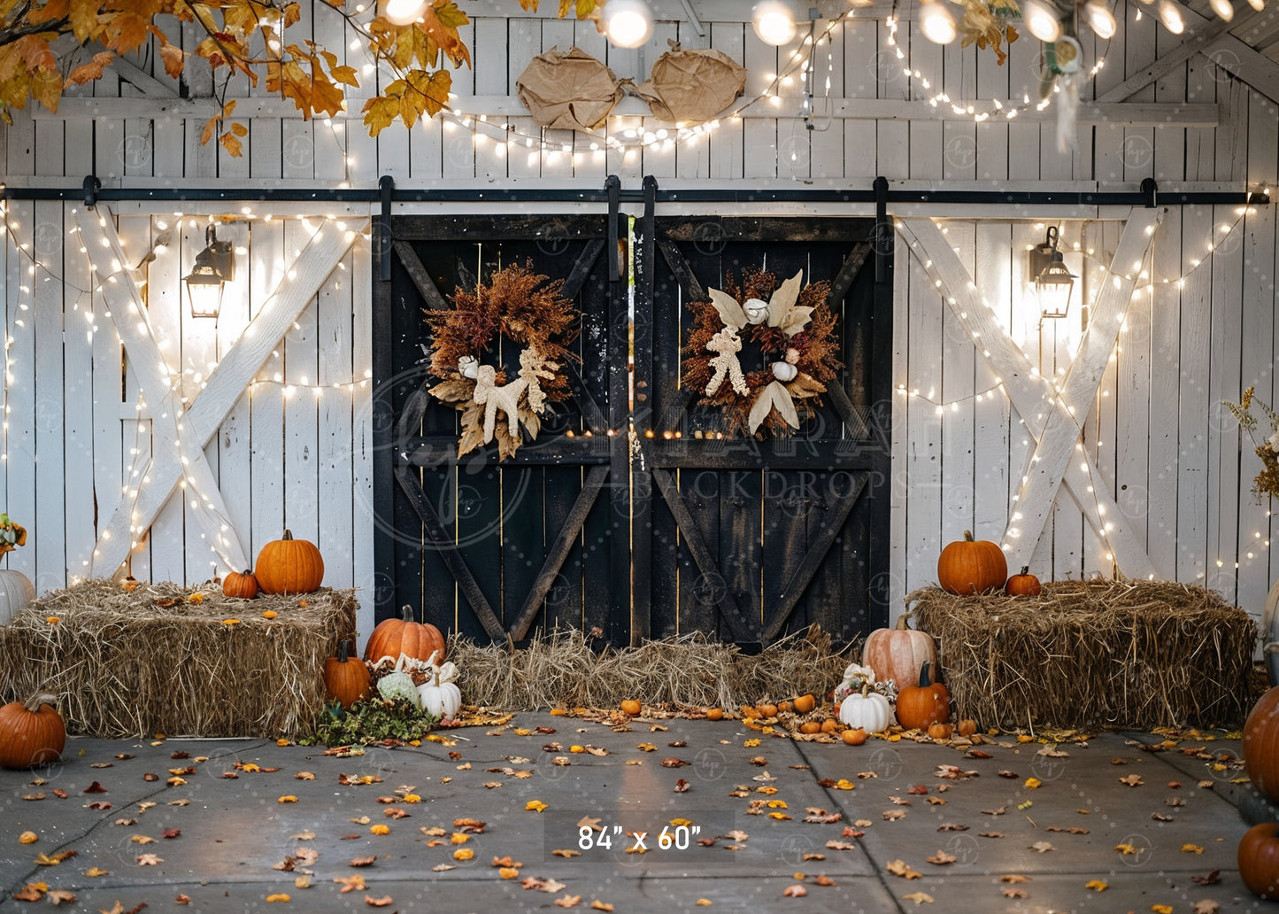 Rustic Fall Barn Backdrop