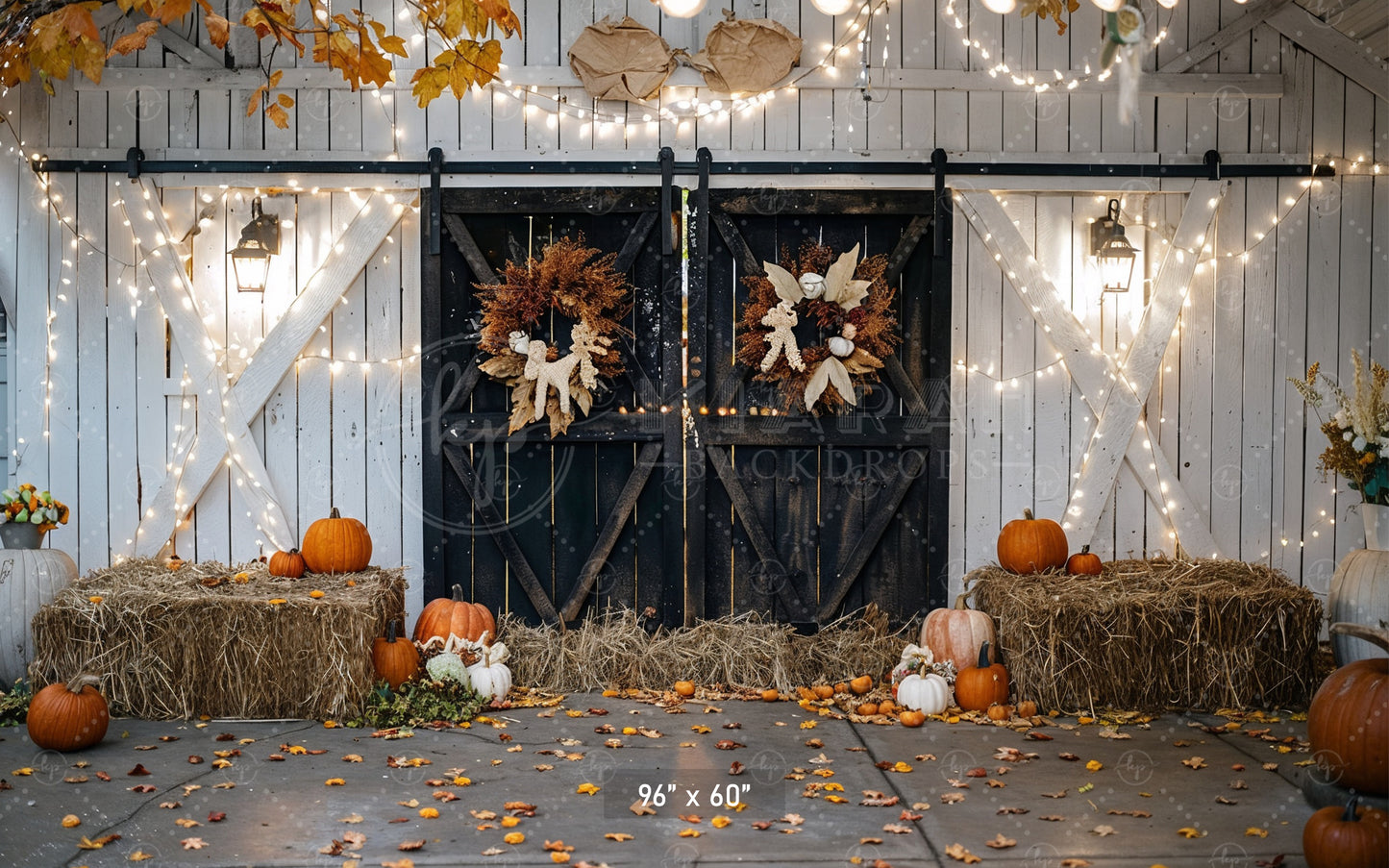 Rustic Fall Barn Backdrop