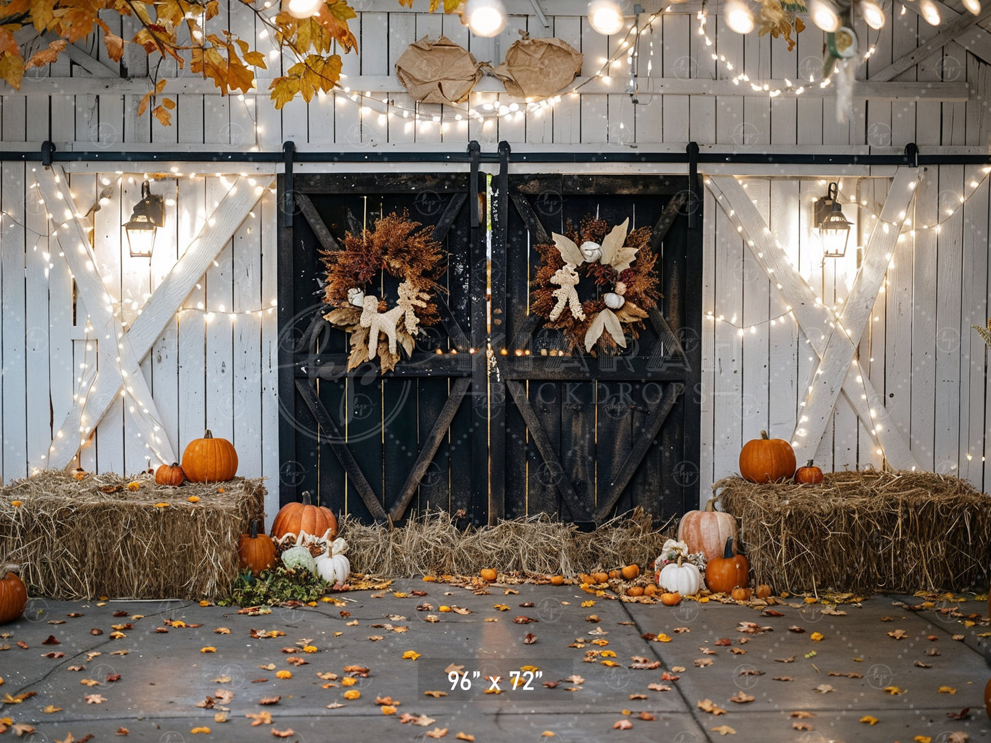 Rustic Fall Barn Backdrop