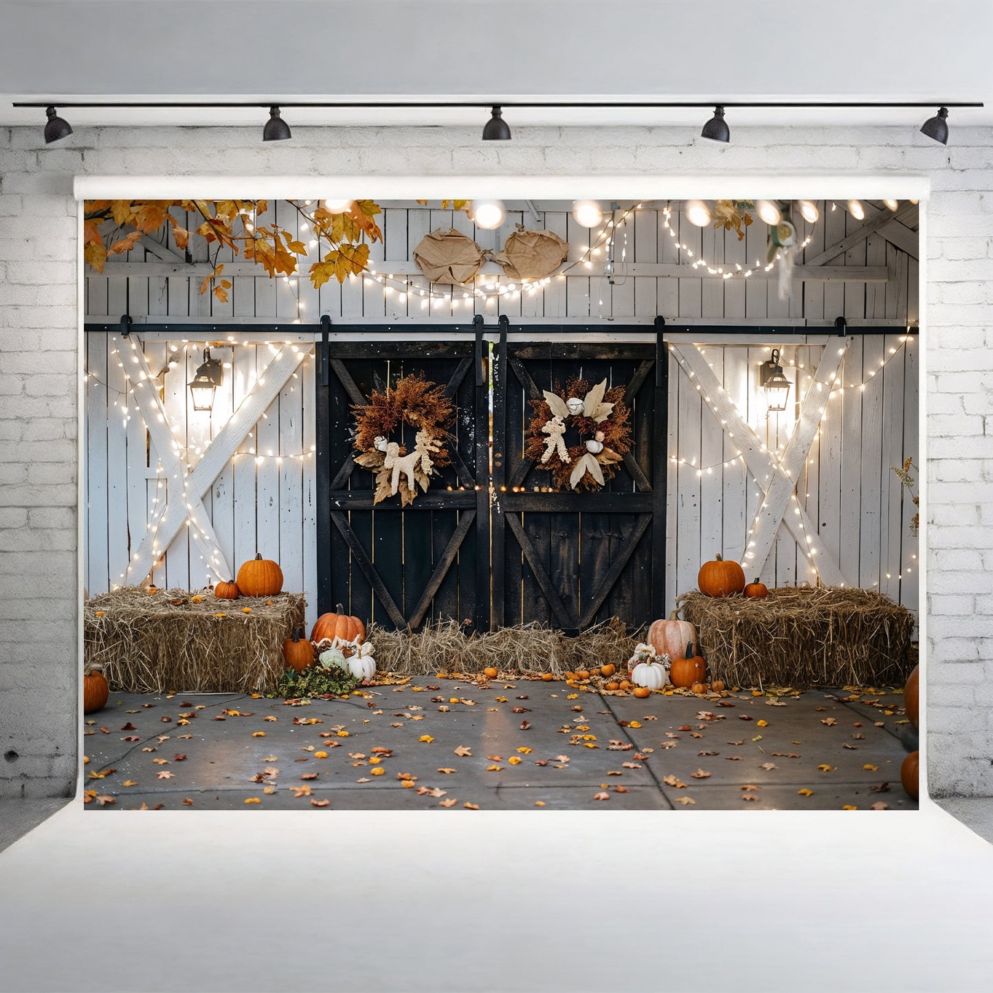 Rustic Fall Barn Backdrop