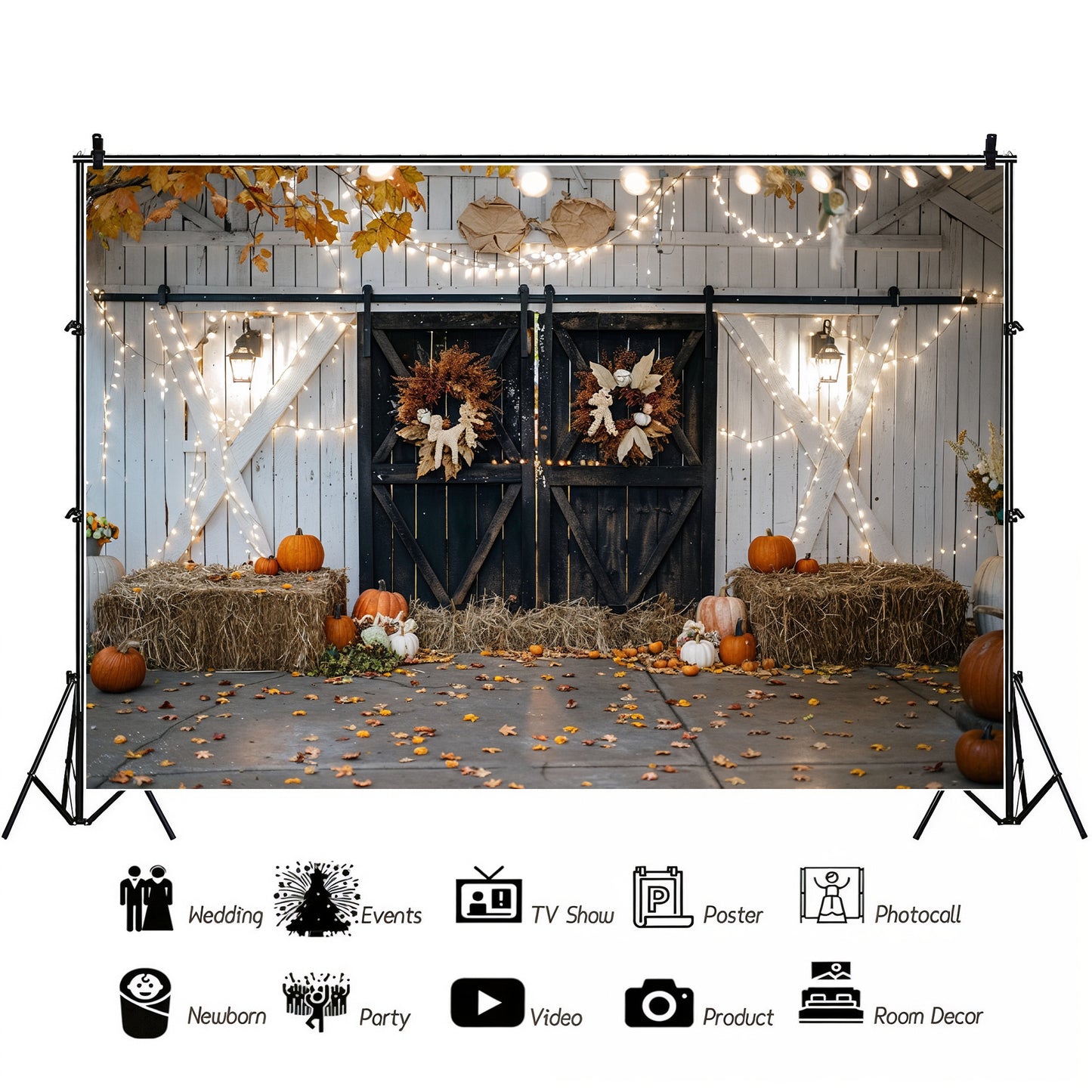 Rustic Fall Barn Backdrop