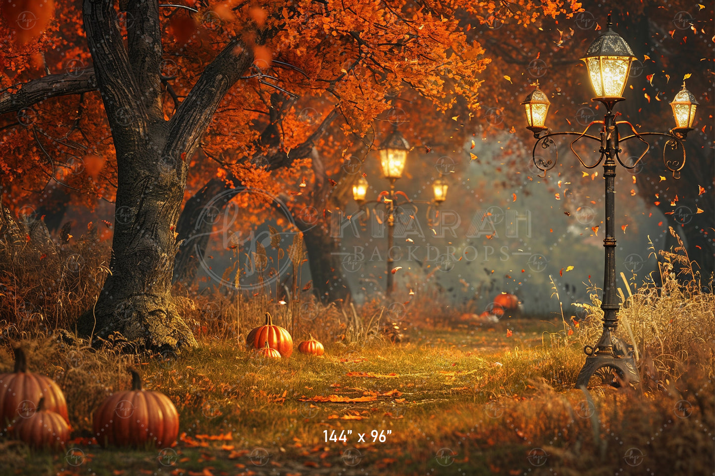 Enchanted Autumn Pathway Backdrop