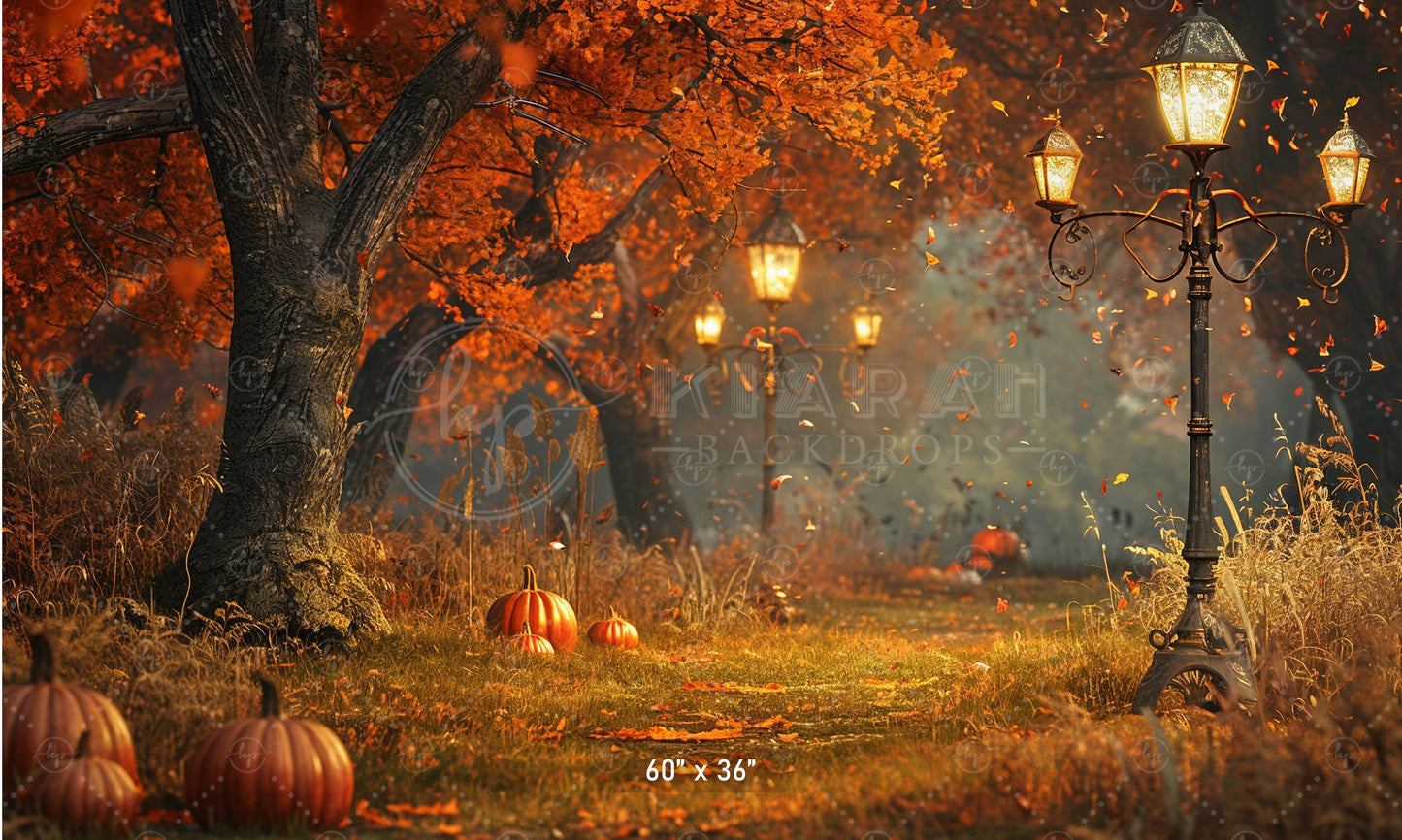 Enchanted Autumn Pathway Backdrop