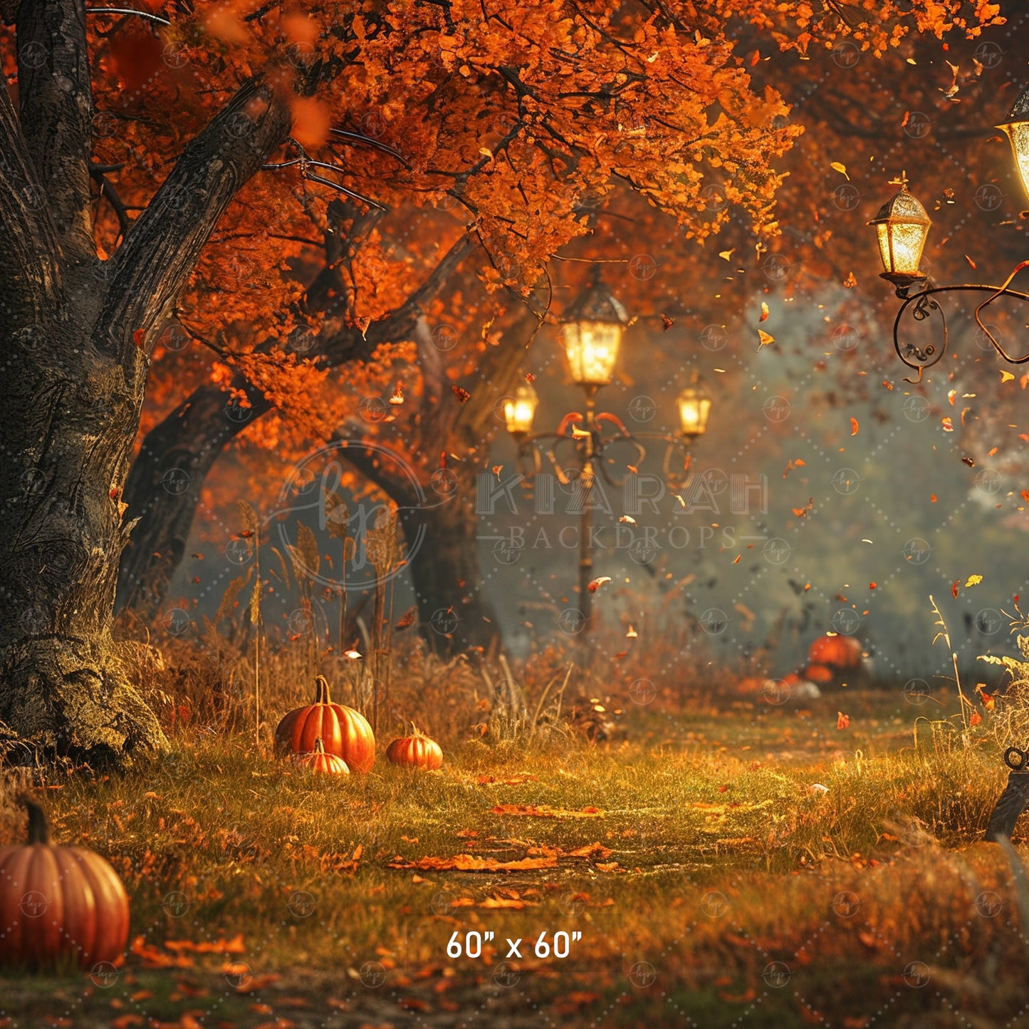 Enchanted Autumn Pathway Backdrop