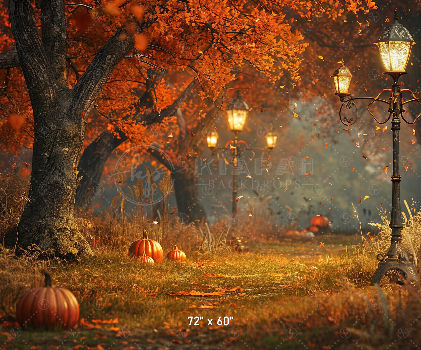 Enchanted Autumn Pathway Backdrop