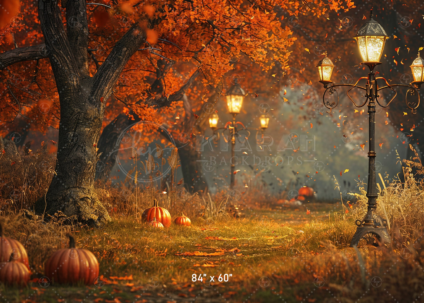 Enchanted Autumn Pathway Backdrop