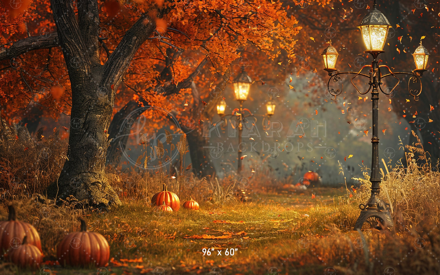 Enchanted Autumn Pathway Backdrop