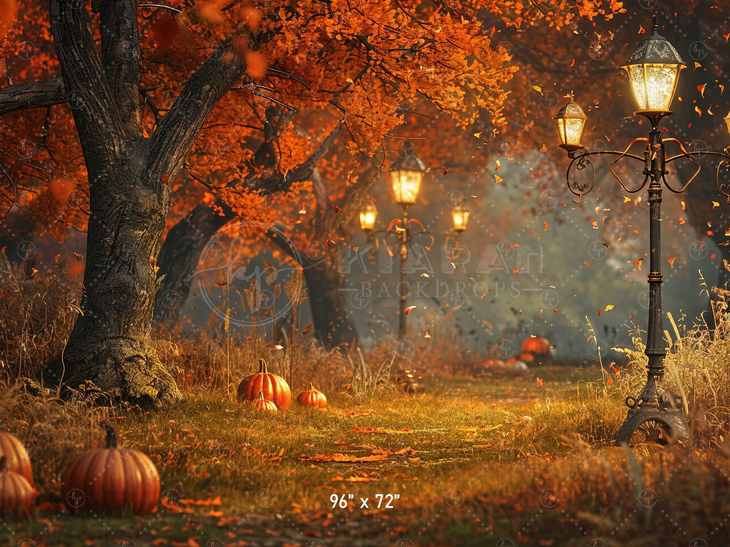 Enchanted Autumn Pathway Backdrop