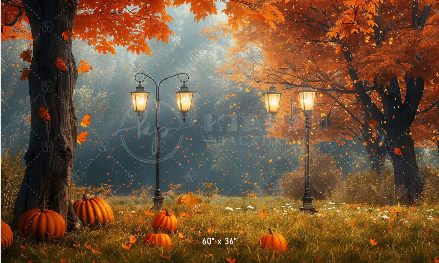 Autumn Glow Meadow Backdrop