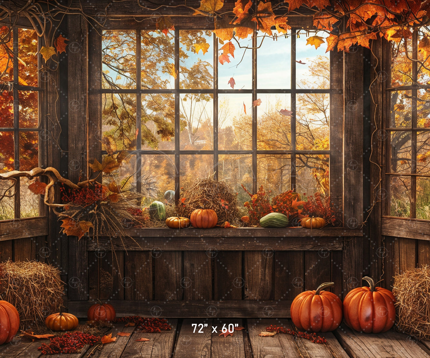 Enchanted Autumn Conservatory Backdrop