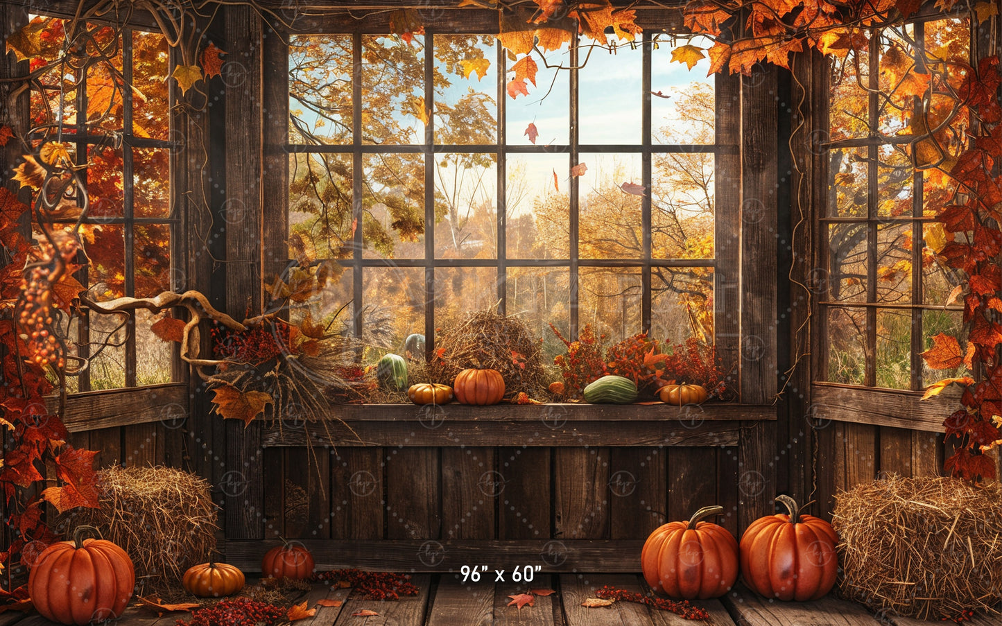 Enchanted Autumn Conservatory Backdrop