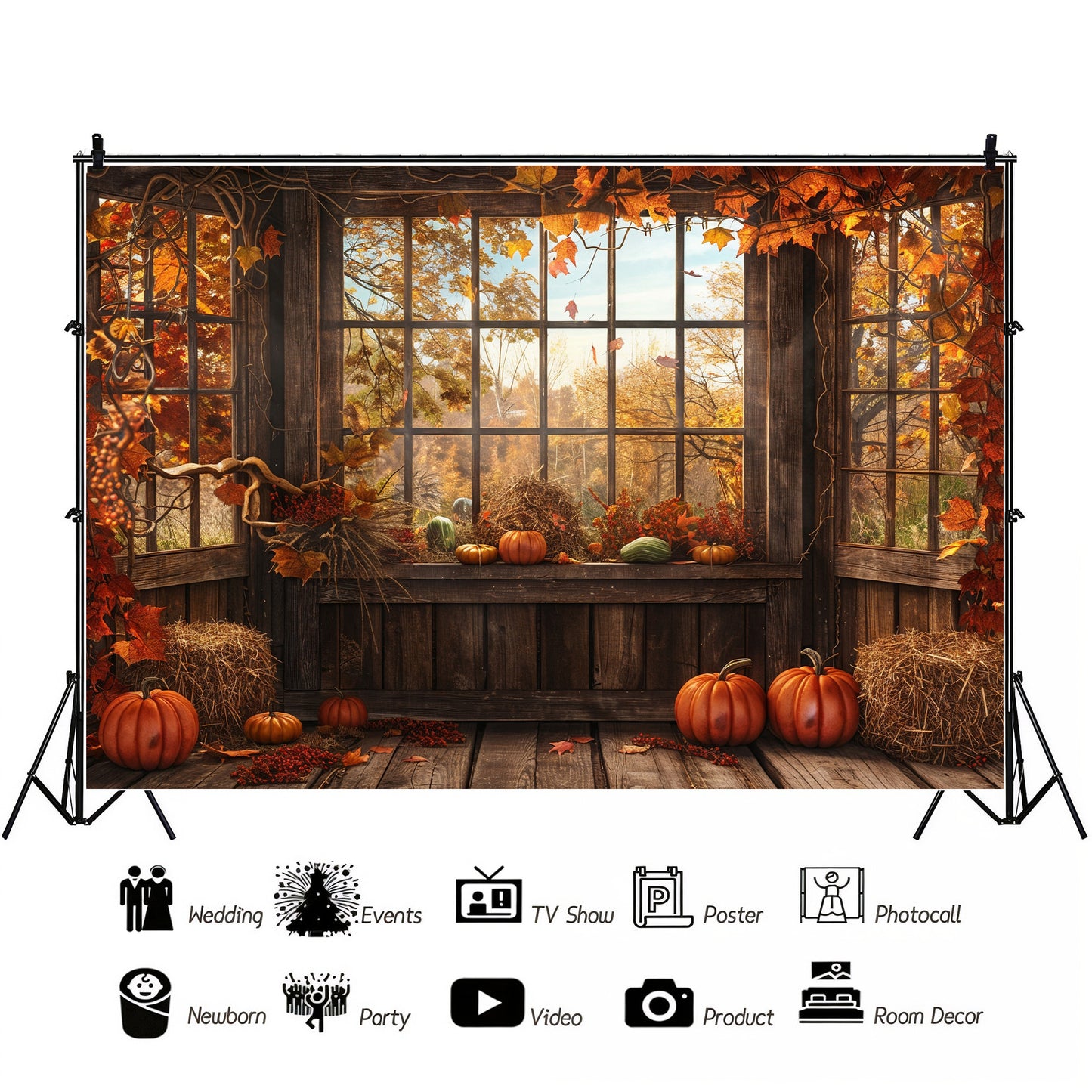 Enchanted Autumn Conservatory Backdrop