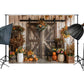 Rustic Barn Door Harvest Backdrop