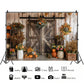 Rustic Barn Door Harvest Backdrop