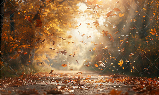 Autumn Leaves in Motion Backdrop