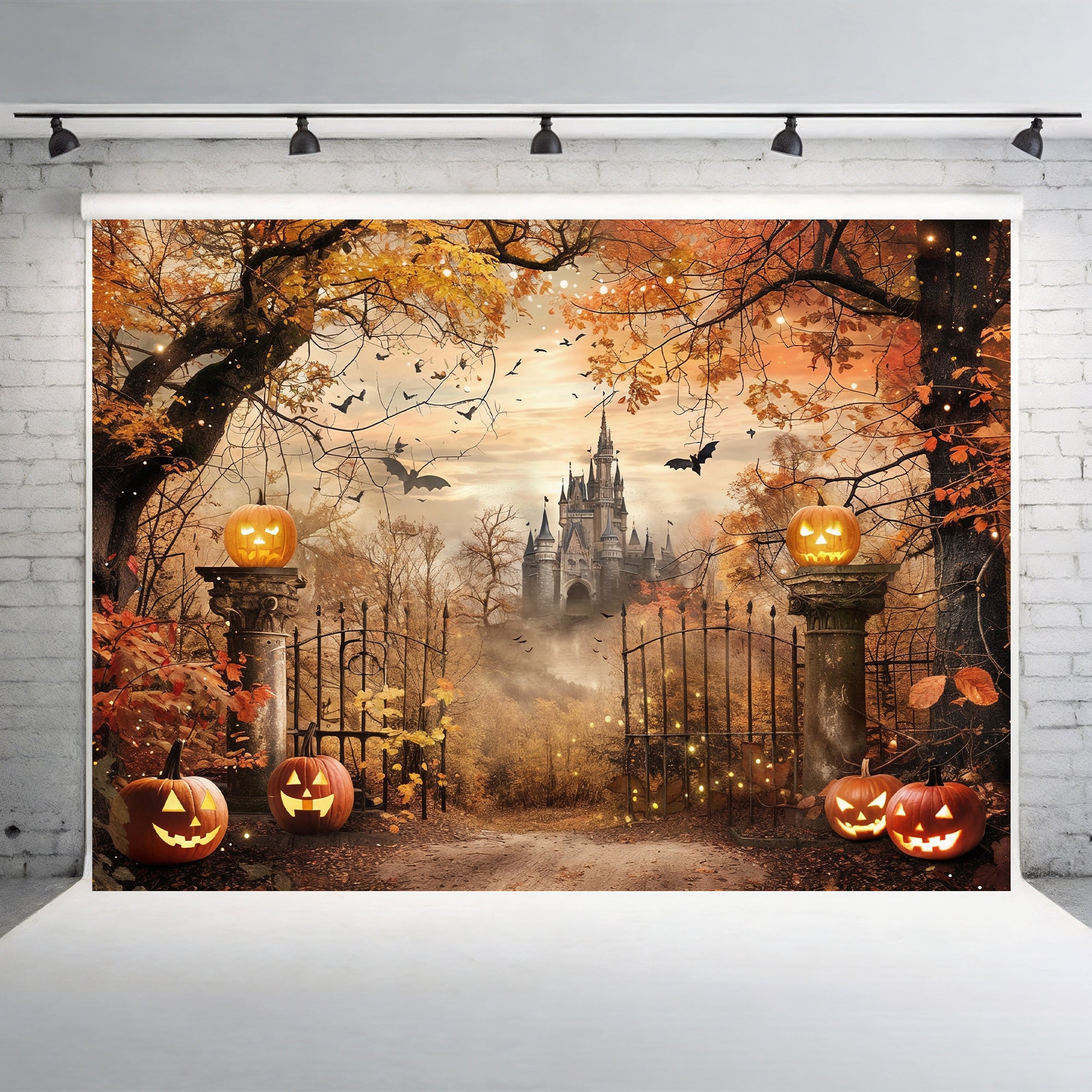 Enchanted Halloween Castle Backdrop
