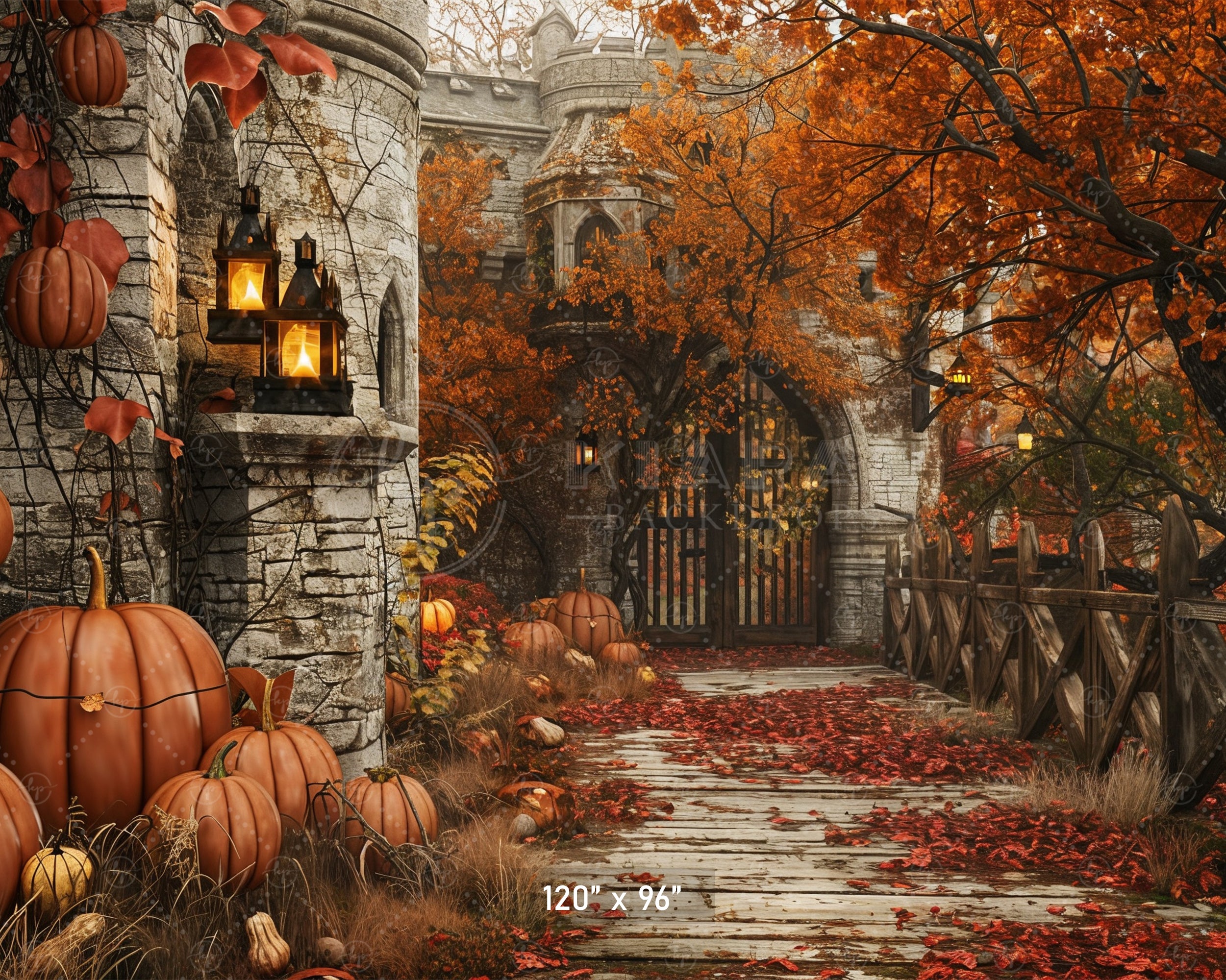 Haunted Castle Pathway Backdrop