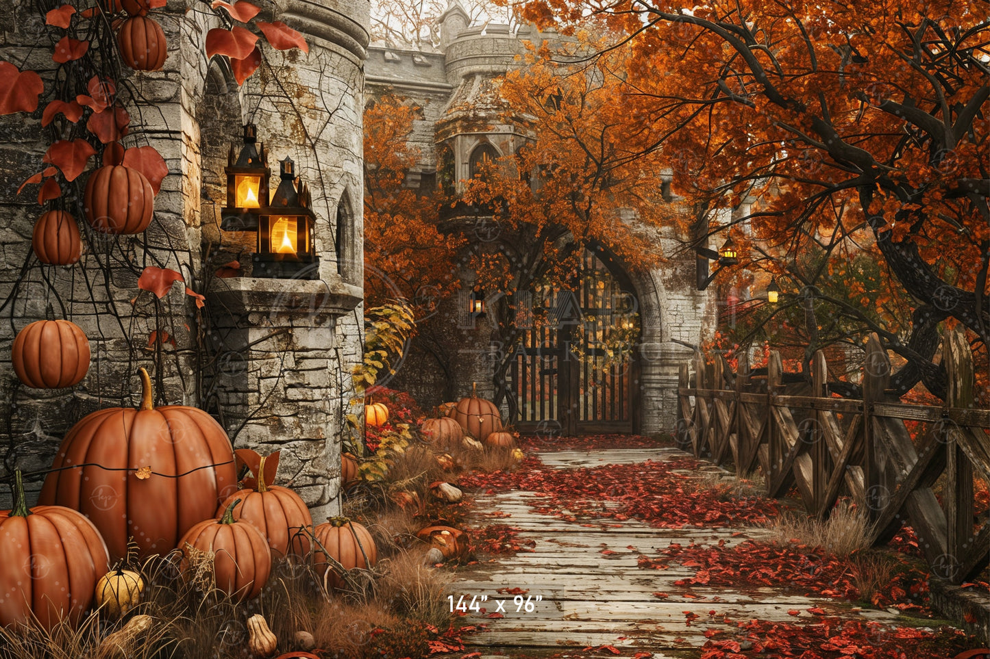 Haunted Castle Pathway Backdrop