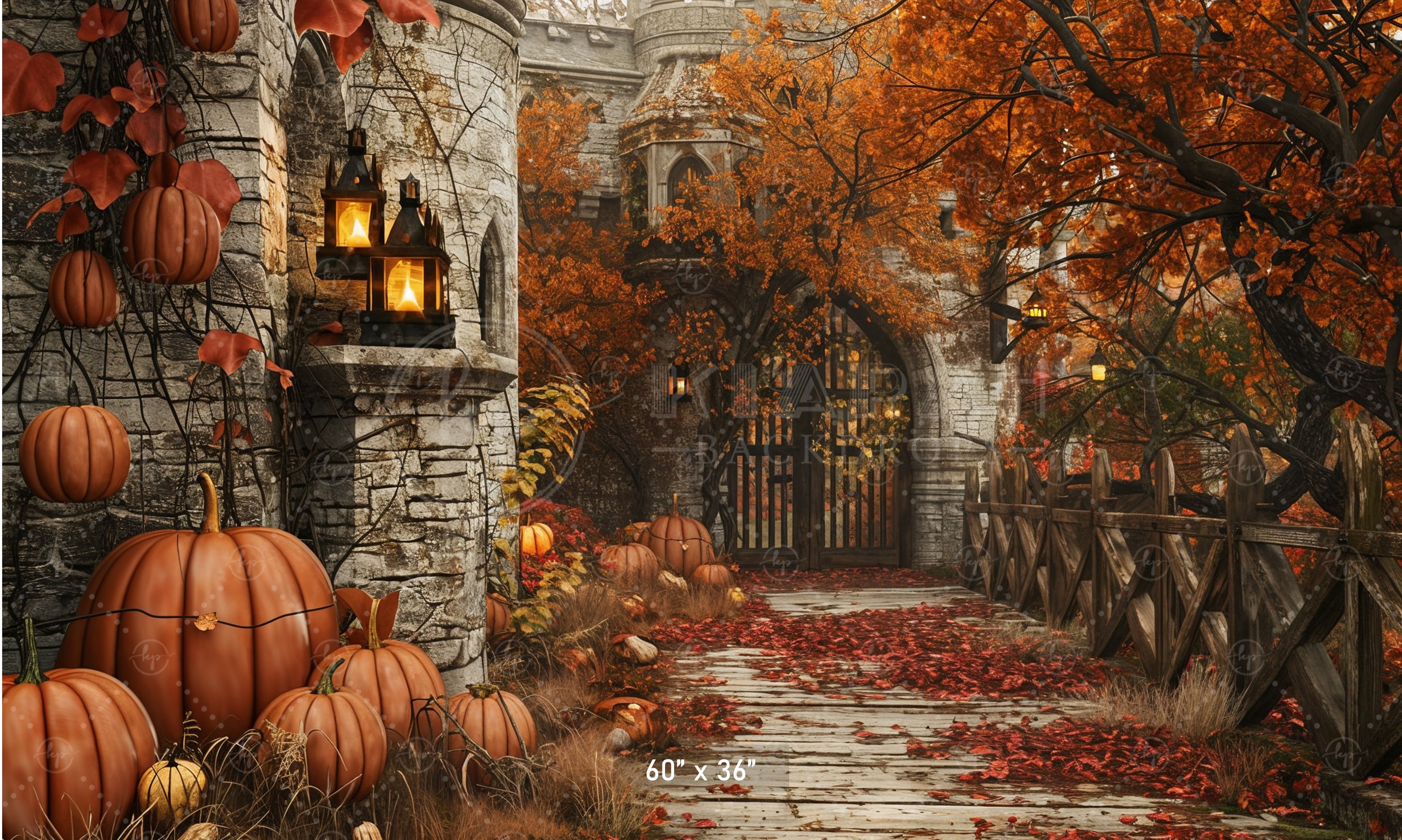 Haunted Castle Pathway Backdrop