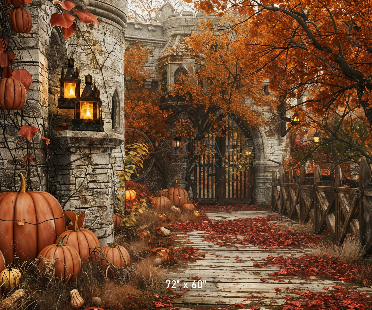 Haunted Castle Pathway Backdrop