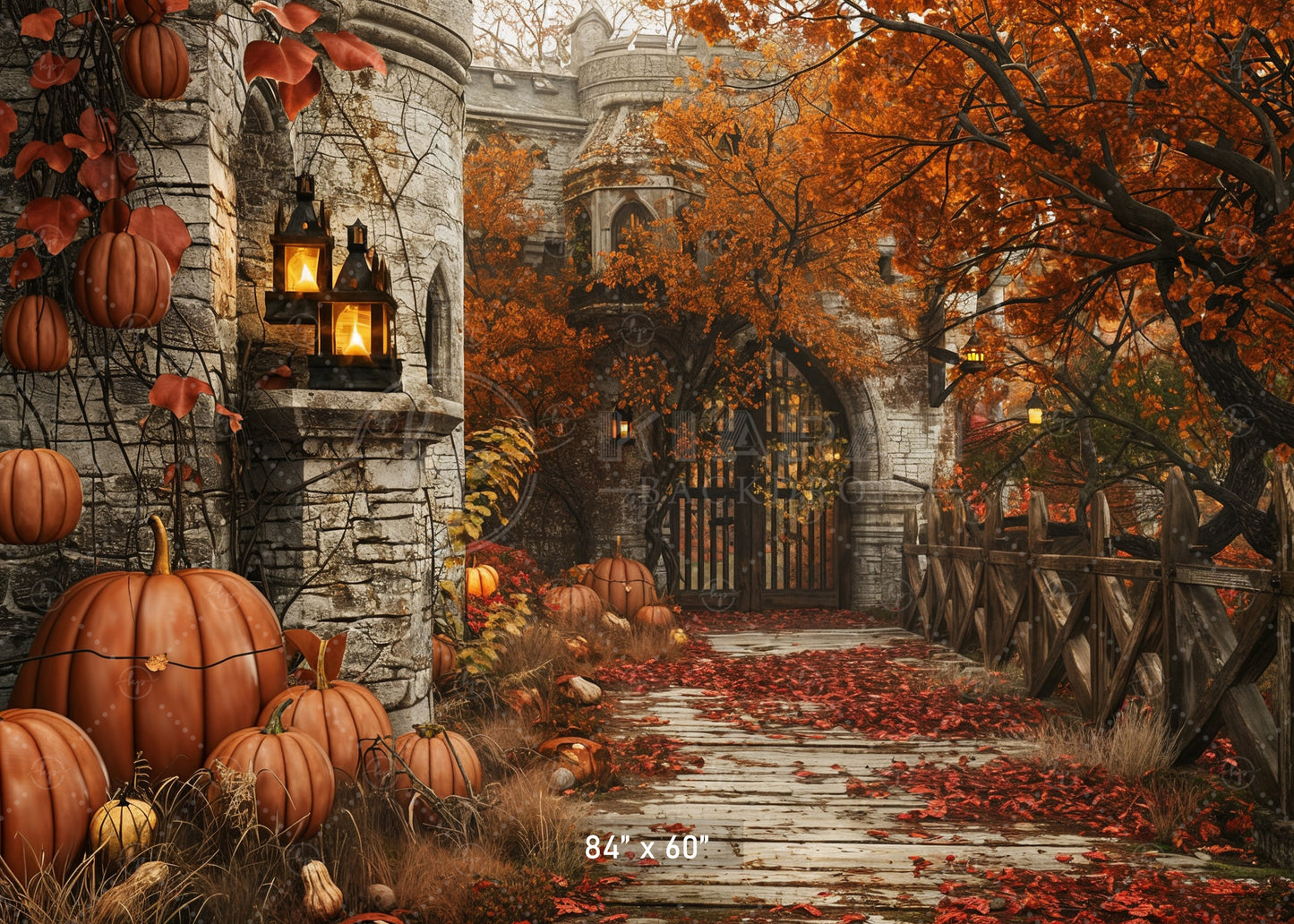 Haunted Castle Pathway Backdrop