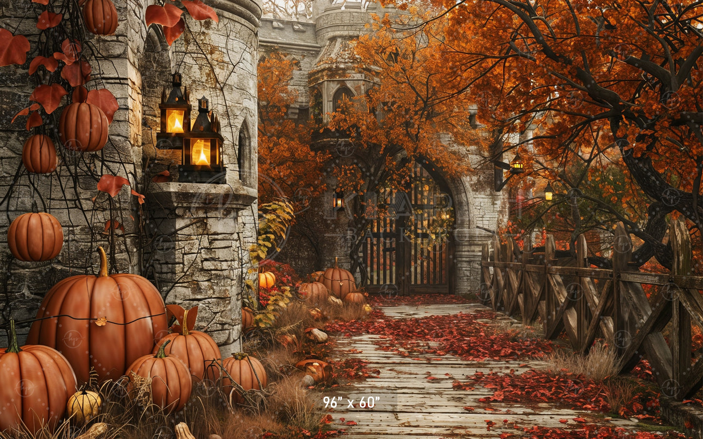 Haunted Castle Pathway Backdrop