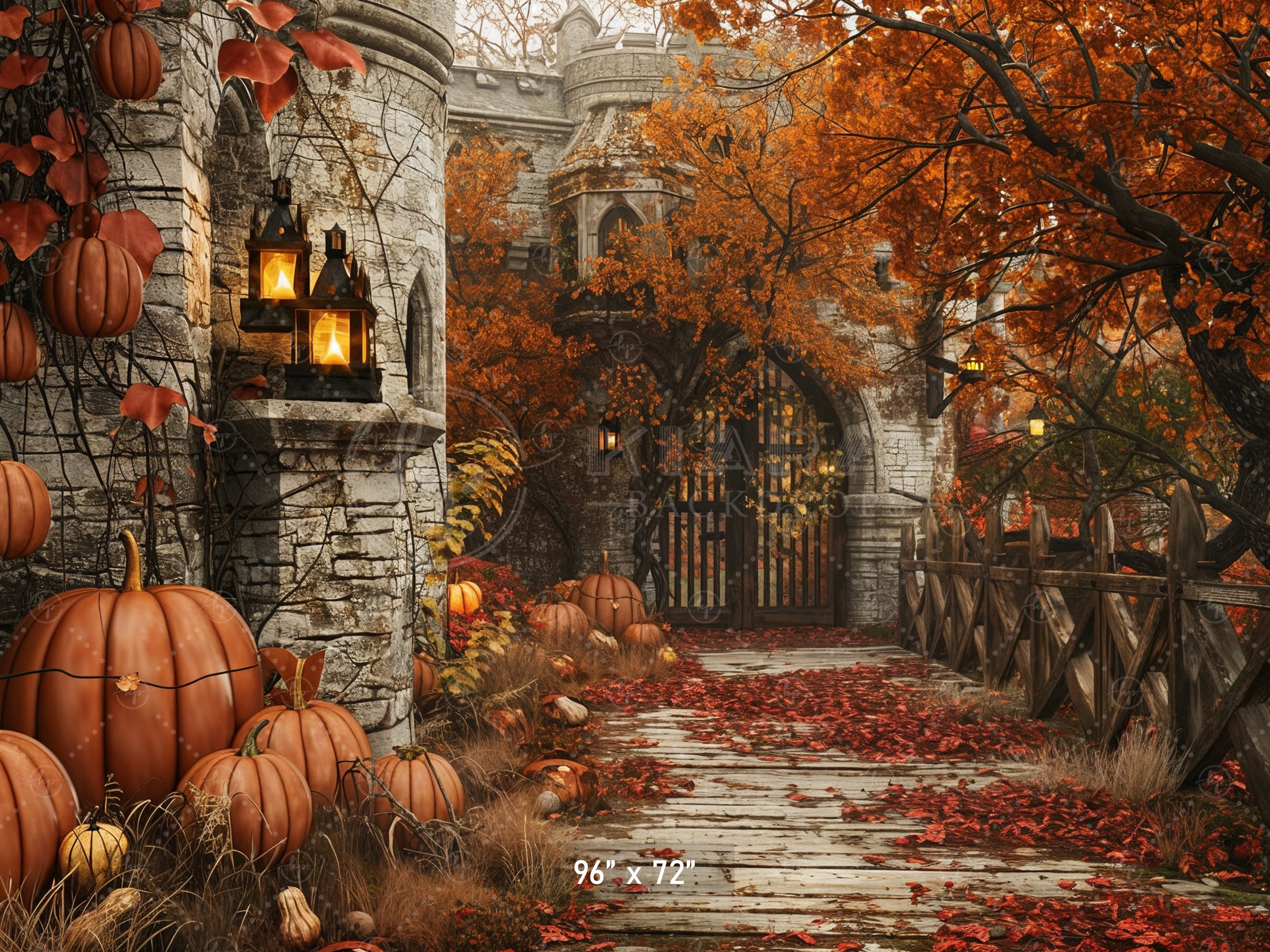 Haunted Castle Pathway Backdrop
