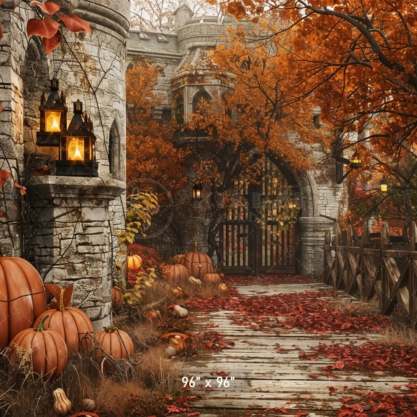 Haunted Castle Pathway Backdrop